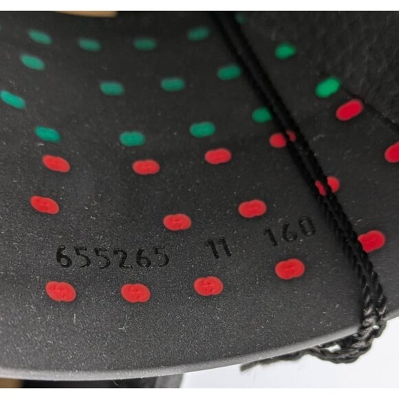 Gucci Men’s Rubber Interlocking-G Web-Stripe Slippers/Sandals UK11 655265 - Picture 6 of 12